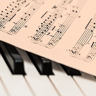 Piano and sheet music