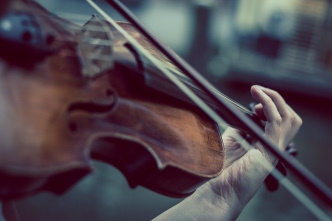 Violinist playing the violin